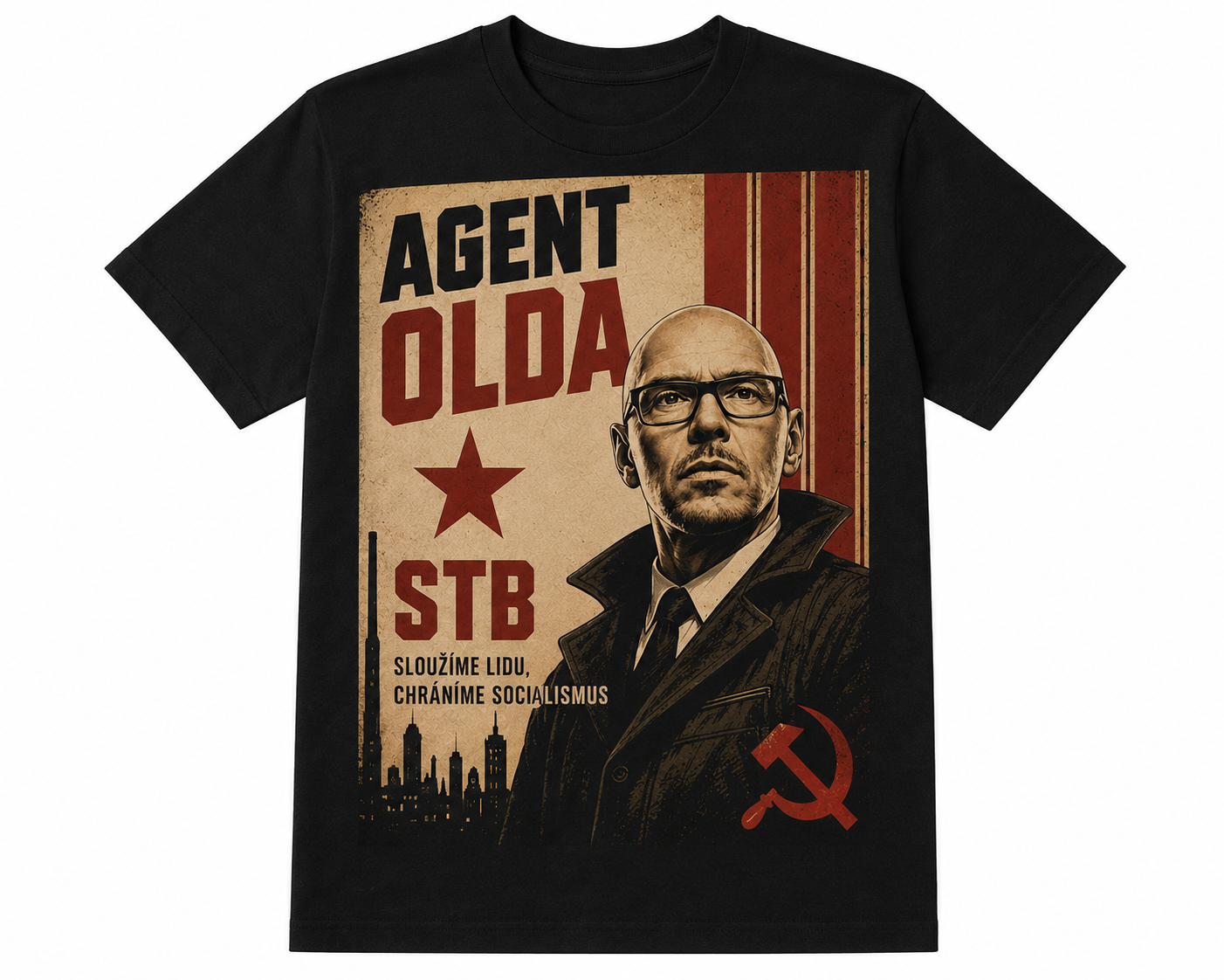 Černé tričko Agent Olda StB